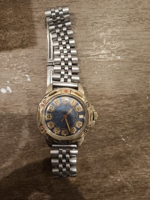 часы восток с браслетом, водонепроницаемые