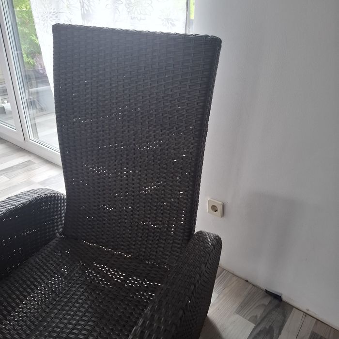 Fotel rattanowy relax duży