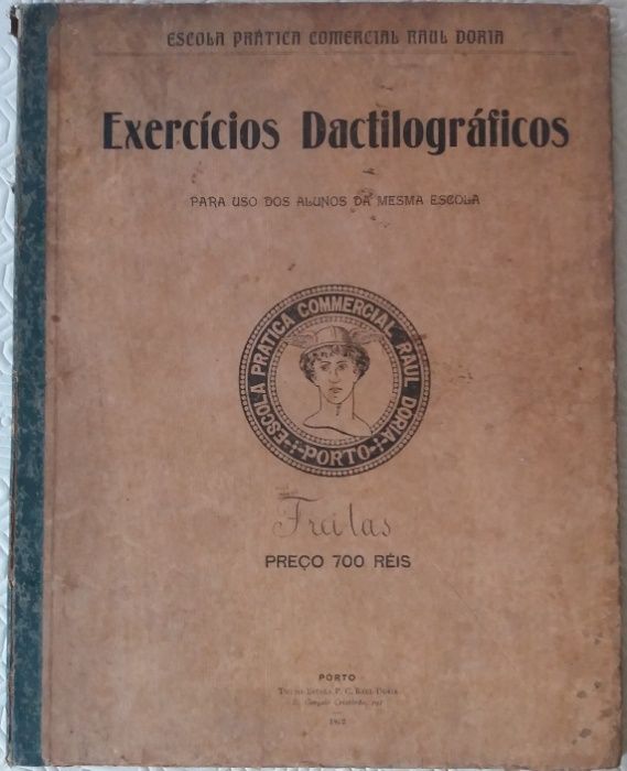 Exercícios dactilográficos de 1912-Escola Prática Comercial Raul Dória
