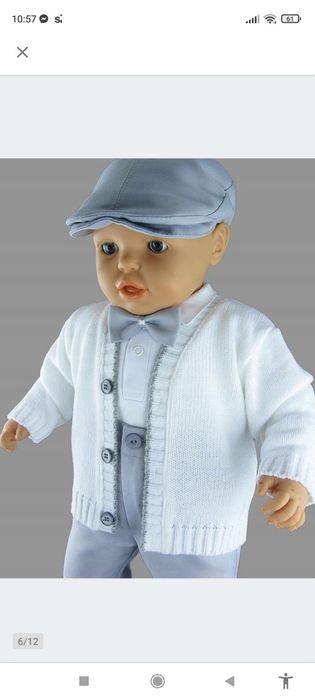 Ubranko komplet do chrztu rozm 74/80