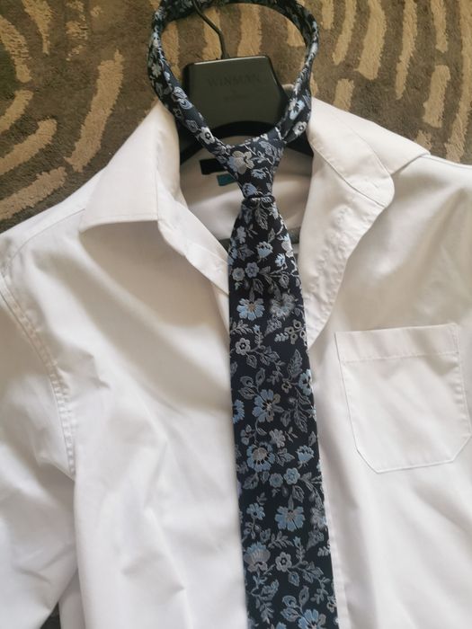 Garnitur męski w kratę z dodatkami rozmiar L