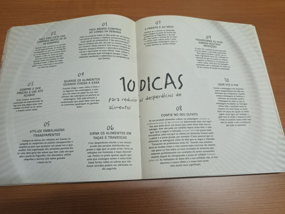 Livro de dicas e receitas culinárias