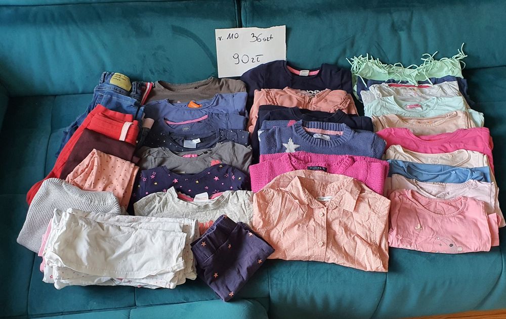 Mega duży zestaw ubrań dla dziewczynki rozmiar 110 36 szt