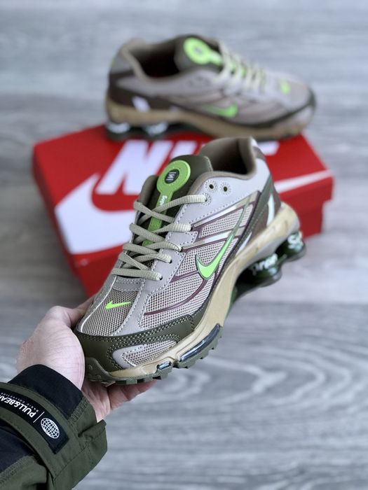 Кросівки Кроссовки Nike Shox Ride 2 Supreme Khaki Grey Green Хаки Серый Хакі Зелений Кросовки демісезон