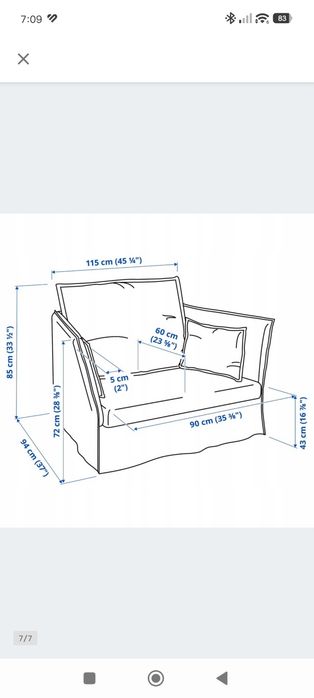 Fofa 1,5 osoby Ikea