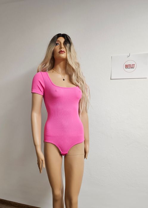 Body Modelujące Różowe S  Z Efektem Push-Up