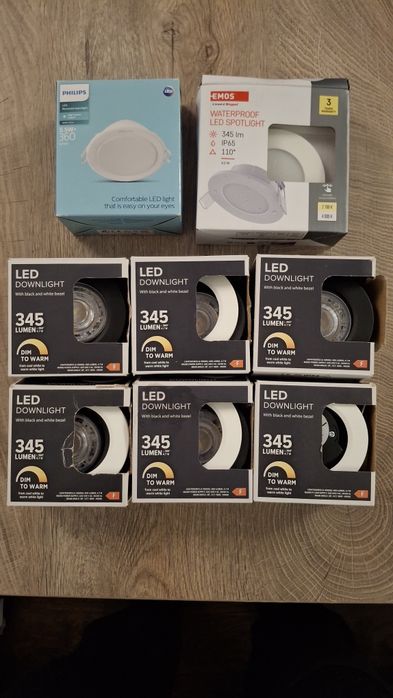 8x Oczka podtynkowe LED