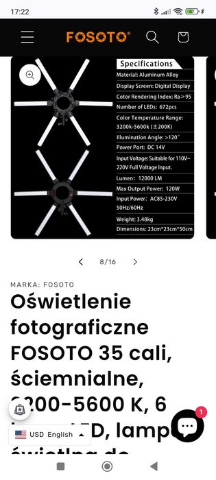 Lampa oświetleniowa 6 LED