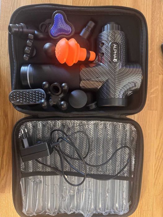 Pistolet do masazu ALPHA AMG-02 Gun Pro 8 koncowek walizka
