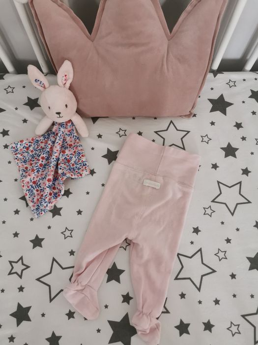 Różowe półśpiochy H&M spodenki półśpioszki legginsy 50 56