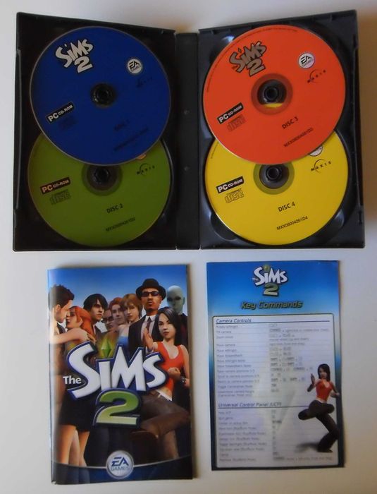 Jogo PC/CD-ROM "Os Sims 2" ORIGINAL COMPLETO - 4 CD - Em Inglês