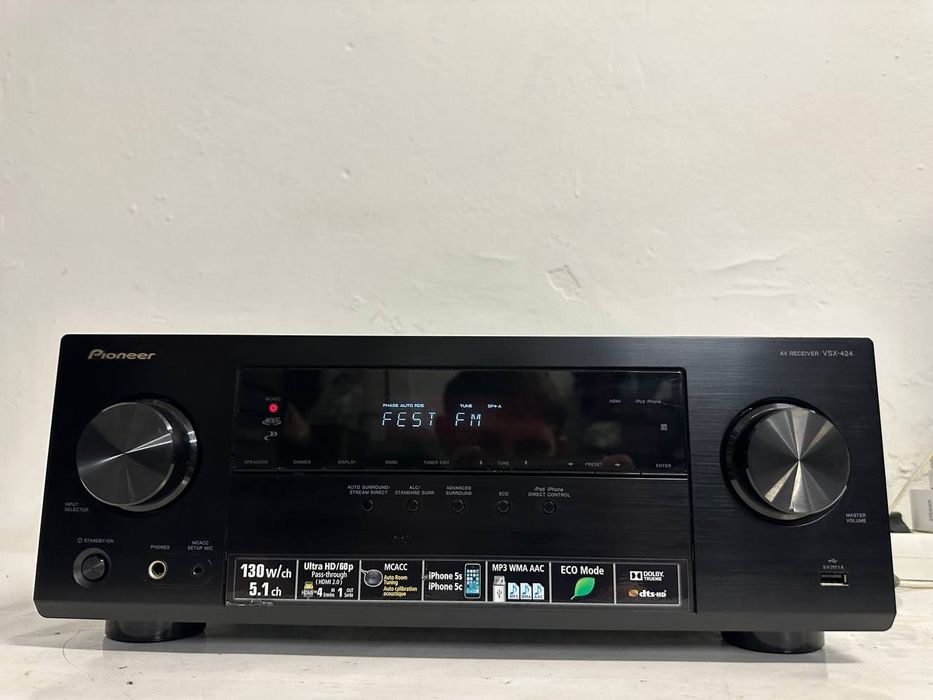 Amplituner kina domowego Pioneer VSX-424 | 5.1 | 4K Pass Through | HDMI 2.0 | Dolby TrueHD | DTS-HD | MCACC