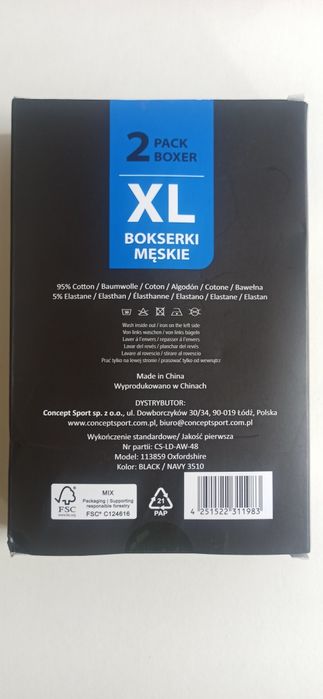 Bokserki męskie LONSDALE w rozmiarze XL