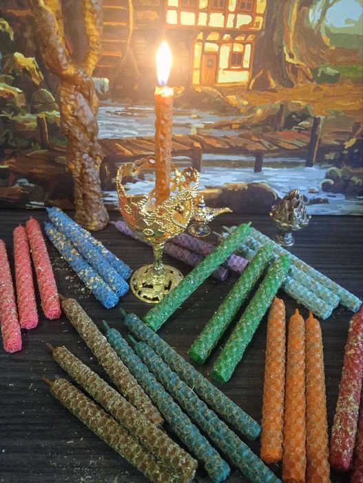 Энергетические свечи. Восковые свечи с травами