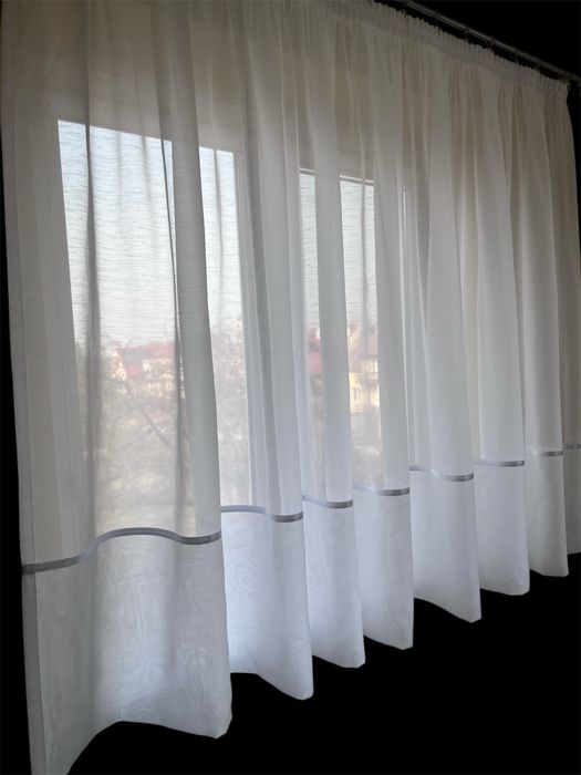 Firana woalowa do salonu pokoju 400x 160