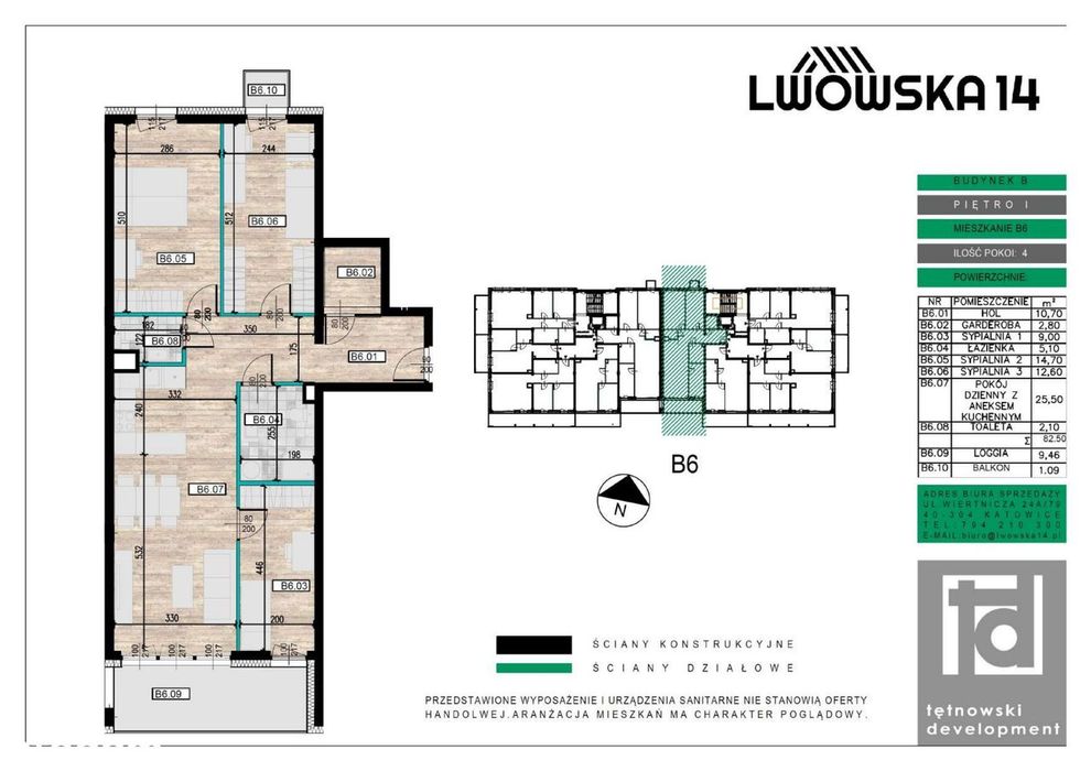 4-pokojowe mieszkanie 82 m² + balkon Bez Prowizji - View 2
