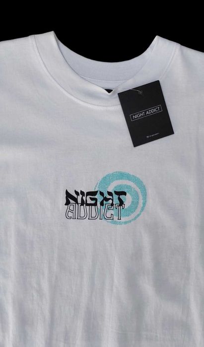 Bawełniana koszulka męska NIGHT ADDICT, R. XS oversize
