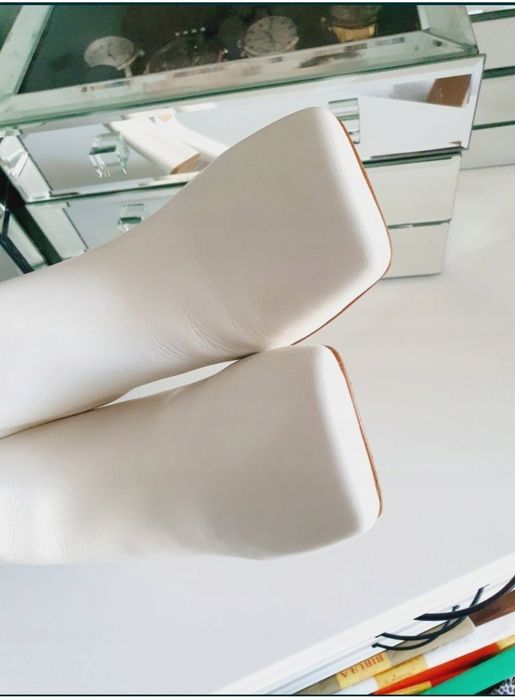 Mango białe botki 39