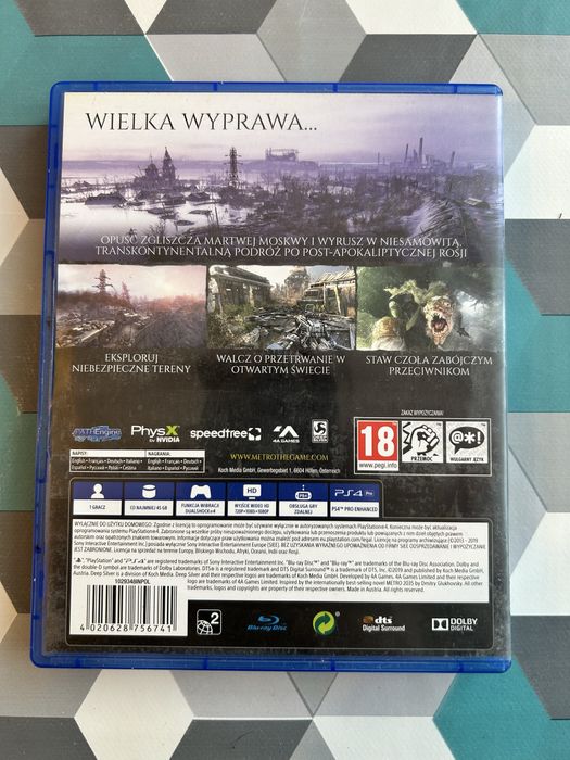 Metro Exodus PL gra ps4 ps5 polska wersja jezykowa