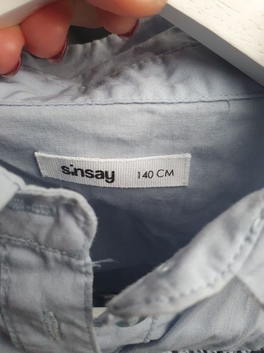 Koszula dziewczęca SinSay 140 błękitna elegancka