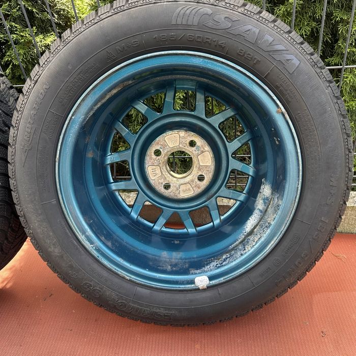 Kultowe oryginalne alufelgi VW Golf Cabrio Snowflake 14 cali 4x100- cena za komplet - wysyłka