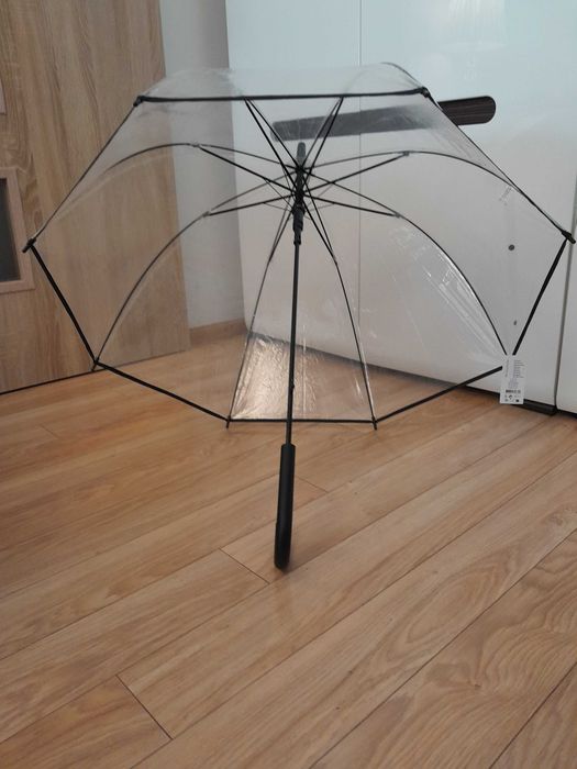 Parasol transparentny, Półautomatyczna parasolka, Windproof_ Umbrella, XL