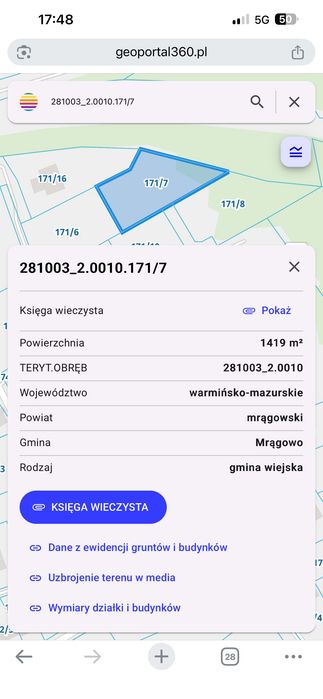 Sprzedam działkę budowlaną w miejscowości Kosewo - Widok 2