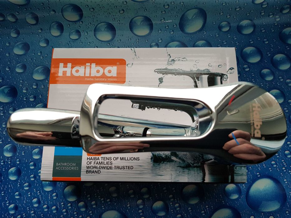 Смеситель змiшувач для умывальника Haiba Hermes 004 излив 15 см латунь