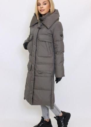 Пуховик зимове пальто куртка зима lora duvetti