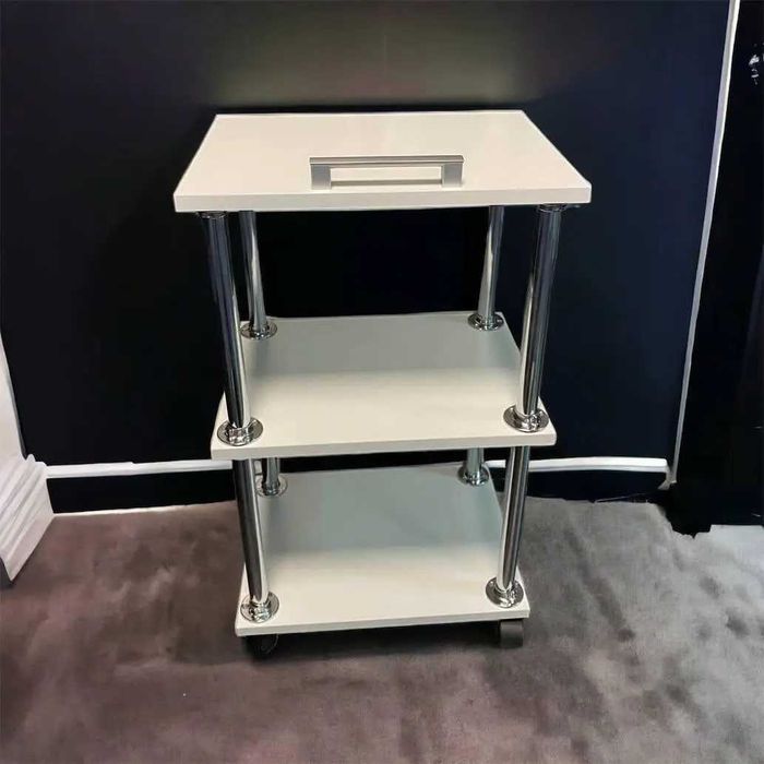 Набір 3в1 для косметолога: кушетка, стілець, етажерка, білий