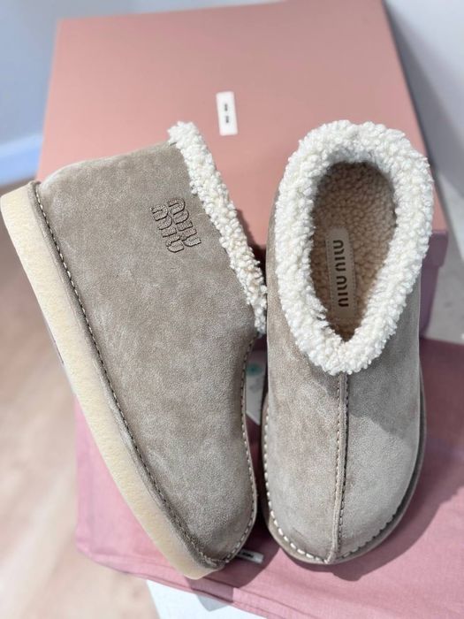 Угги Miu Miu Shearling Ankle Boots / Зимові черевики Міу Міу замша 39р