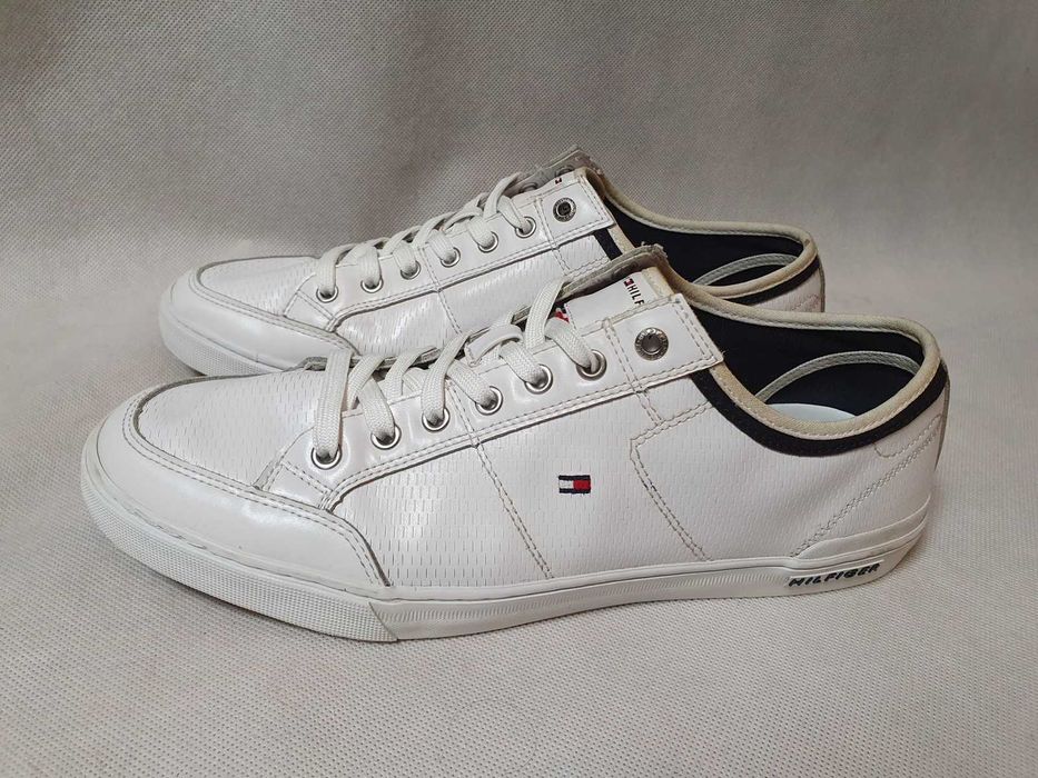 TOMMY HILFIGER - Męskie Sneakersy / Skóra roz. 46 - 29 cm SUPER - ^