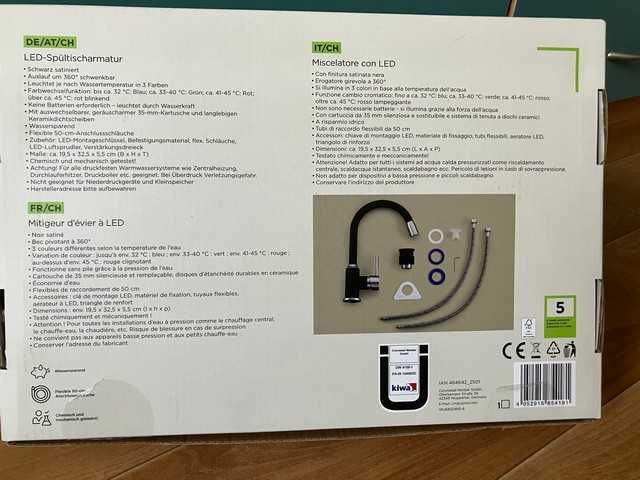 Светодиодный смеситель Livarno для кухни