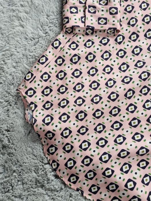 Koszula różowa geometryczny wzór rozmiar L Zara