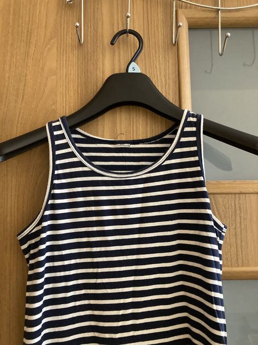 Ołówkowa sukienka tuba obcisła s 36 w paski na ramiączkach