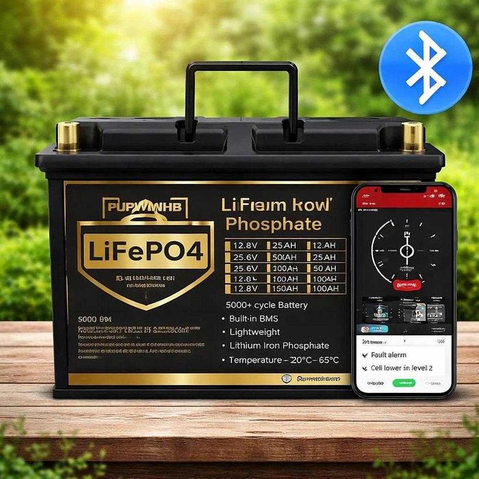 PUPVWMHB LiFePO4 12V 100Ah для домашнього та портативного живлення