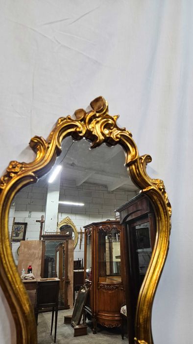 Stare Piękne Lustro  rama rzeźbiona ciekawa forma