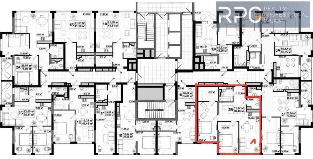 Вид на Парк 2-к квартира 78.40м² ЖК UNO City House м Дорогожичі 2хв