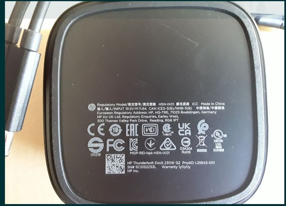 Док-станція HP Thunderbolt dock G2 w/ combo cable EURO
