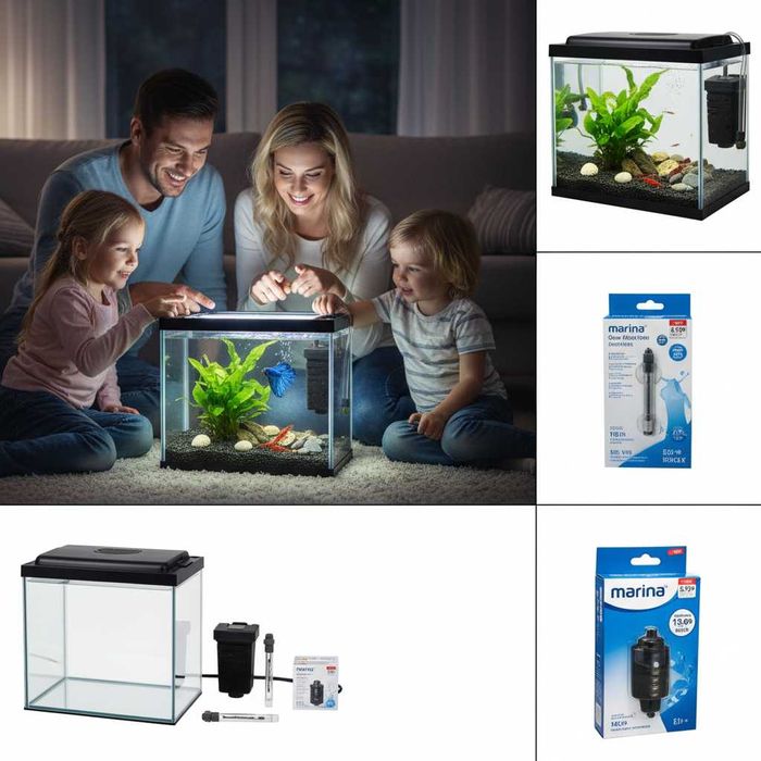 Kit Aquário Completo 20L PREMIUM - Filtro + Bomba Ar + Termóstato NOVO