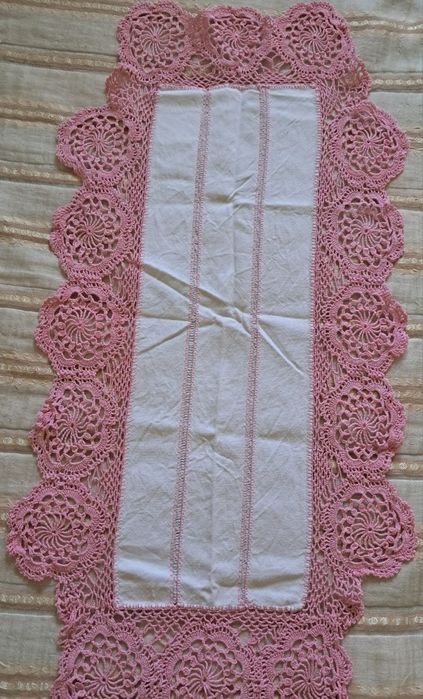 Obrus, bieżnik szydełko 2 sztuki