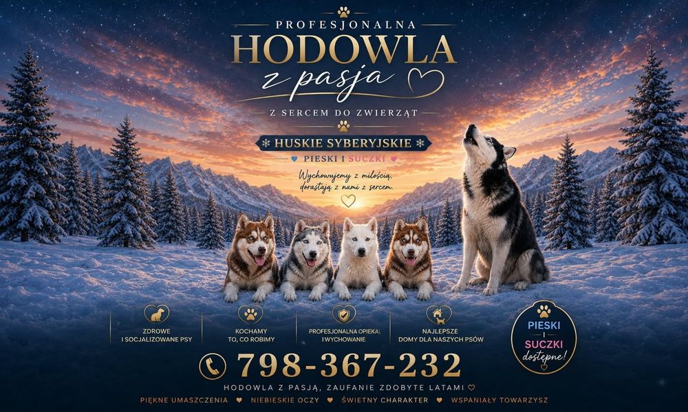 Husky Syberian SUCZKI
