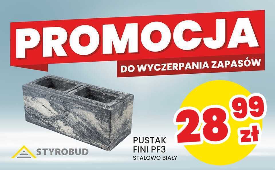 Pustaki ogrodzeniowe 50 x 20 x 20cm Styrobud dostawa ŻMIGRÓD