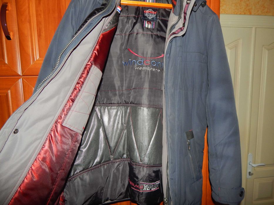 Куртка с капюшоном парка теплая синяя Caprice на мембране GoreTex