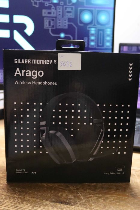 Słuchawki bezprzewodowe nauszne Silver Monkey Arago (5696)