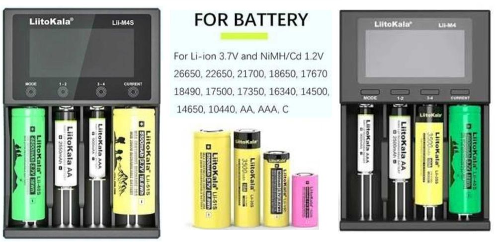 Зарядний пристрій LiitoKala Lii-M4 універсальний 4-слотовий НОВИЙ