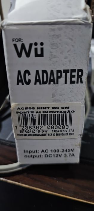 Carregador AC Adaptar para Nintendo Wii