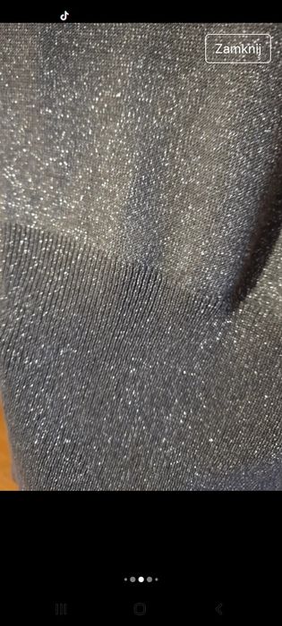 Kamizelka szara że srebrną nitką  L/XL Taranko