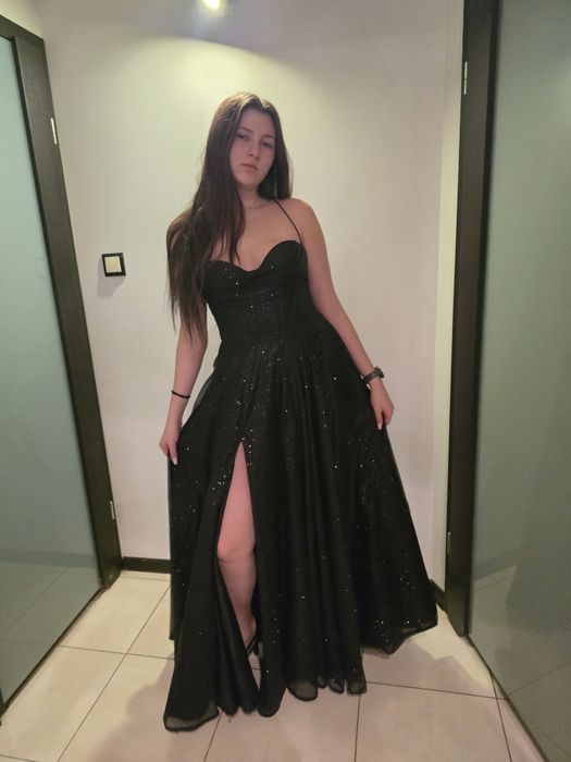 Suknia wieczorowa z gorsetem studniówka wesele– M / 38