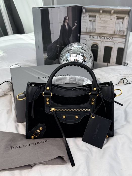 Torebka Balenciaga le city suede black